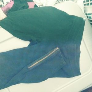 Ae zipper blk leggings